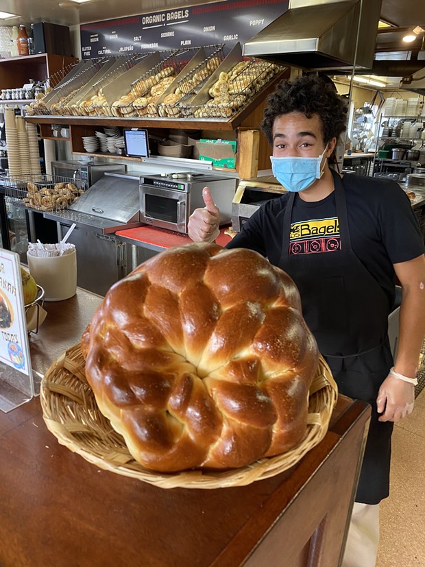 This is a big challah. But we believe in you. - COURTESY OF LOS BAGELS