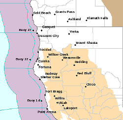 The Fire Weather Watch areas is shown in beige. - NWS