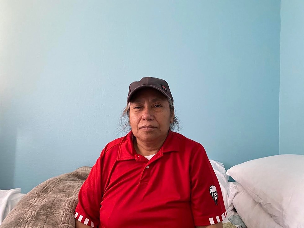 Paz Aguilar, 54, contracted coronavirus over the summer, along with at least seven of her coworkers, by her count, at a combined Kentucky Fried Chicken and Taco Bell in Oakland. Three weeks into her illness, a stroke left one side of her body paralyzed. - PHOTO VIA AGUILAR
