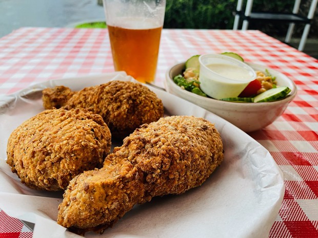Fried chicken at Opera Alley Bistro. - SUBMITTED