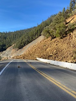 A slide also closed State Route 96 last month. - CALTRANS