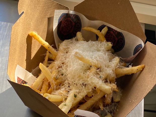 Parmesan truffle fries on the side. - SUBMITTED