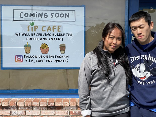 Sarah Ith Phe and Henry Phe in front of their planned S.I.P. Cafe. - COURTESY OF SARAH ITH PHE