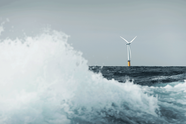 Hywind floating turbine demo off the coast of Karm&oslash;y, Norway. - COURTESY OF STATOIL