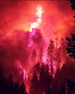 The River Complex Fire. - REID BARNEY/KLAMATH NATIONAL FOREST