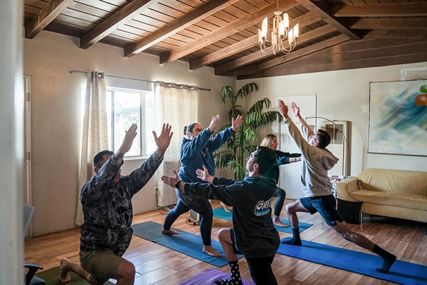 Cal Fire firefighters and other personnel suffering from PTSD can attend healing retreats with group and private counseling sessions and yoga sessions. - PHOTO BY ARIANA DREHSLER FOR CALMATTERS