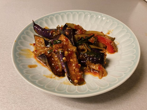 Curry Leaf’s special spicy eggplant shines. - PHOTO BY JENNIFER FUMIKO CAHILL
