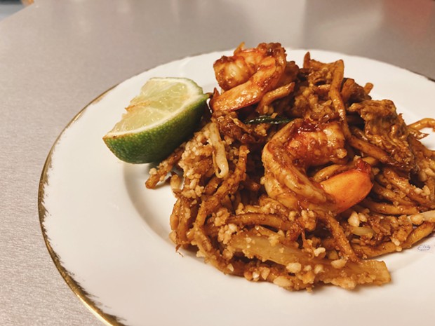 Hearty Indian mee goreng from Curry Leaf. - PHOTO BY JENNIFER FUMIKO CAHILL