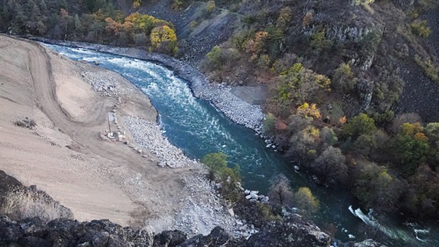 The Klamath River flows free, where Copco 2 dam once stood. - KLAMATH RIVER RENEWAL CORPORATION