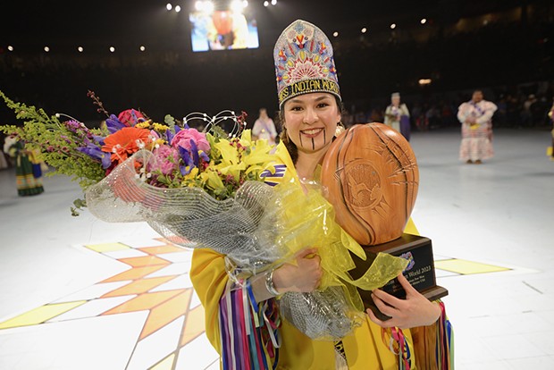 Tori McConnel in her Miss Indian World crown. - COURTESY OF THE MISS INDIAN WORLD PAGEANT