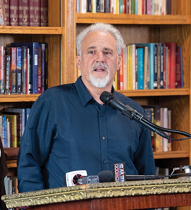 Jeffery Woodke addresses the media after his release in West Africa. - PHOTO BY MARK MCKENNA