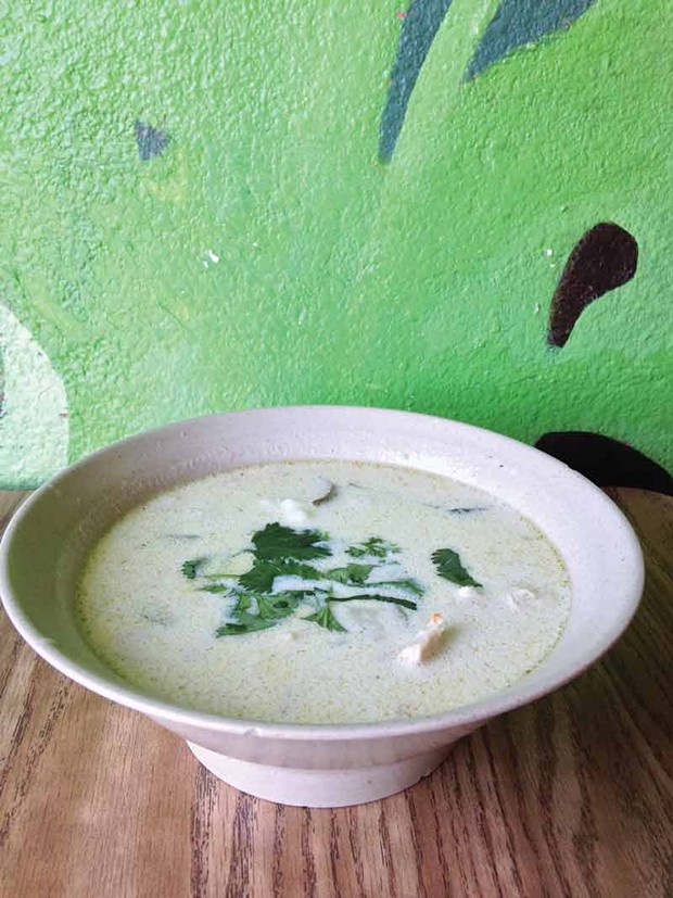 Japhy's beloved Thai chicken curry soup. - PHOTO BY JENNIFER FUMIKO CAHILL