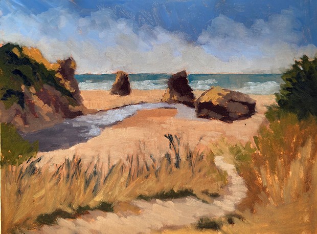 Paintings by Lynn Niekrasz at Redwood Art Association. - SUBMITTED