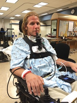 Steve Watts continues to rehab from a serious spinal injury he suffered in April 2014 during a So You Wanna Fight event. - FILE PHOTO