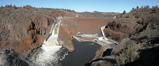 Irongate Dam on the upper Klamath River. - COURTESY OF AMERICAN RIVERS AND KLAMATH RESTORATION COUNCIL