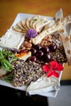 The cheese plate with Truffle Tremor, Humboldt Fog and homemade flatbread. - AMY KUMLER