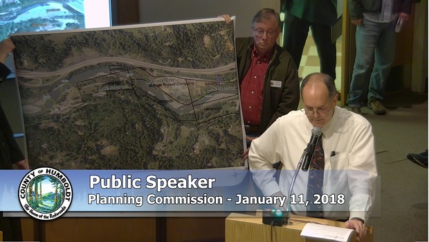 Friedenbach and staff address the County Planning Commission about - SCREENSHOT