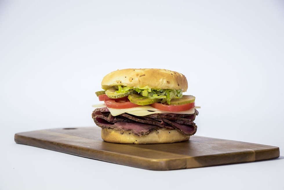 Pastrami and swiss on an onion bun from the Ferndale Meat Co. - JILLIAN BUTOLPH