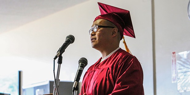 David Nguyen, one of the first two graduates from the Pelican Bay Scholars Program, told the audience at his commencement ceremony that he dared to dream and that he dared the other inmates to dream, too.