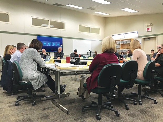 The North Coast Schools Medical Insurance Group board meeting on Feb. 19 discussing possible changes.
