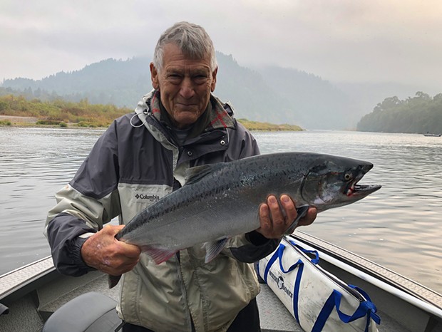Jim Zamlich of Cupertino holds a nice king salmon caught on a recent outing on the lower Klamath River. Salmon fishing on the Klamath this fall has been better than predicted and is still going strong.