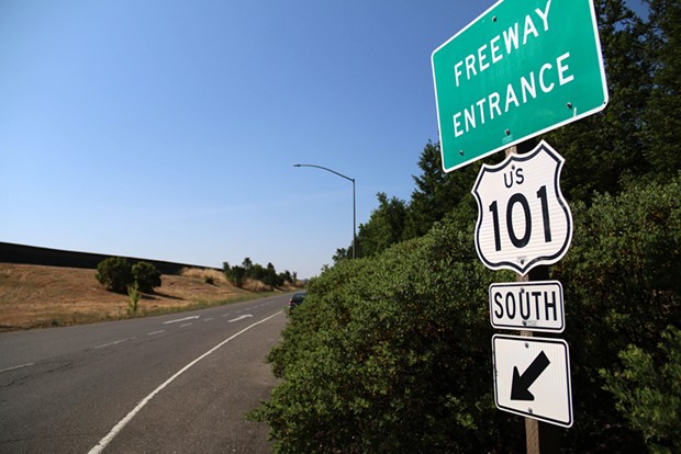U.S. Highway 101 near Cloverdale.