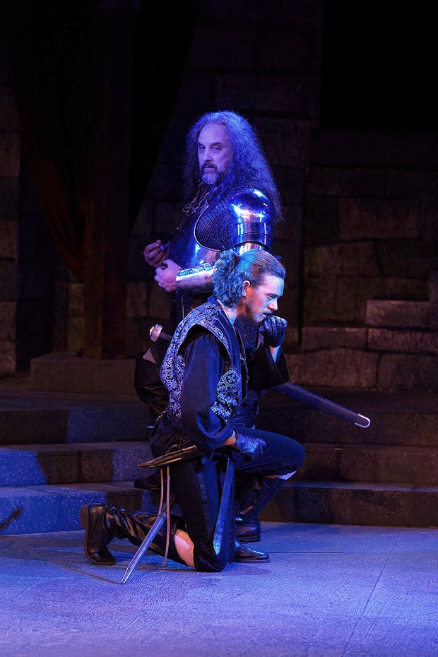 Abraham Greene and Jordan Keith Dobbins in Hamlet.