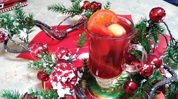 Warm Mexican ponche navide&ntilde;o for the holidays.