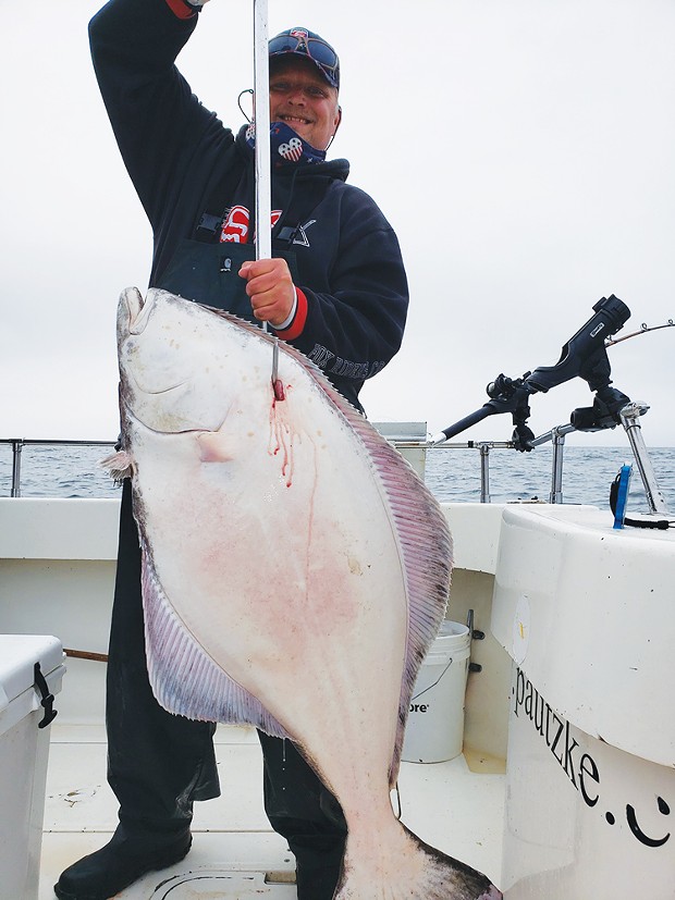 Scotia resident Patrick McCormack landed this nice Pacific halibut out of Eureka last summer. CDFW is currently seeking input for the 2022 sport halibut season.