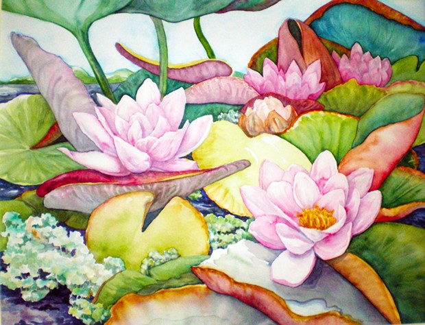 "Waterlilies," by Ann Anderson, part of the retrospective at Trinidad Art Center.