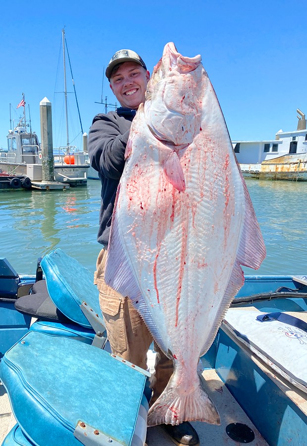 Fortuna resident Johnny Johnson landed a 90-pound Pacific halibut while fishing out of Eureka on July 7. Halibut fishing remains excellent out of Eureka and Trinidad.