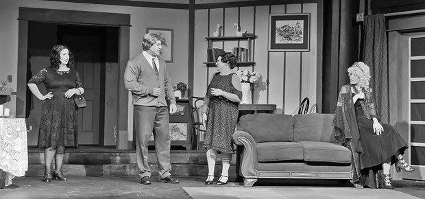 Caroline Needham, James Wright, Sarah Traywick and Madison Glee in Blithe Spirit.