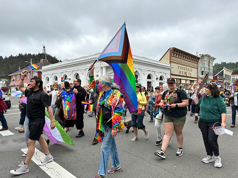 Pride Week window display in Fenelon Falls helping spark