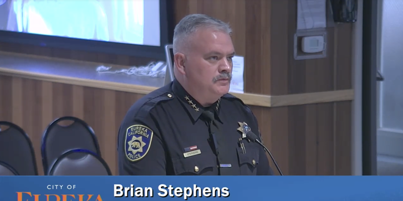EPD Chief Brian Stephens addresses the city's Community Oversight on Police Practices Board.