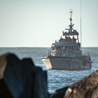 The Coast Guard was at the scene of today's search.