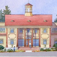Rendering of the west elevation of the Trinity Annex.