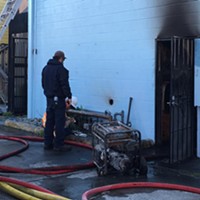 A generator reportedly caught fire behind Big Blue Cafe in Arcata on Oct. 27.