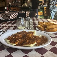 Last call for ravioli and meat sauce at Marcelli's Italian Restaurant.