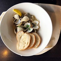 Classic steamer clams and crusty bread.