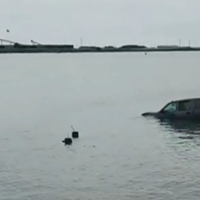 Emergency responders were at the Humboldt Bay scene where a truck went into the water.