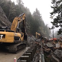 Debris removal continues after another slide hit Sunday night.