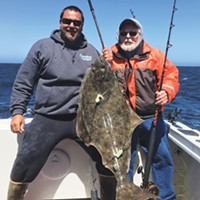 The Pacific halibut season opens Saturday, May 1 on the North Coast. The season will run through Nov. 15 or until the quota is met. Pictured is Cloverdale resident Fred Kramer, right, with one of the 2019 season's first Pacific halibut. Kramer was fishing out of Eureka with skipper Marc Schmidt (left).