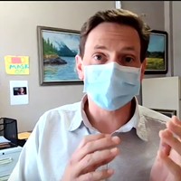 Humboldt County Health Officer Ian Hoffman announcing a new mask mandate at an Aug. 4 press conference.