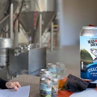 Mad River Brewing CEO Linda Cooley with the agreement.