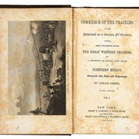 Title page of Josiah Gregg's Commerce of the Prairies, 1844.