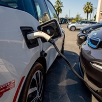 Electric cars at Niello BMV dealership in Sacramento on September 12, 2019.
