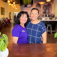 Annie Chau and Laura Chau-Yang at the new Annie's Cambodian Cuisine in Henderson Center.