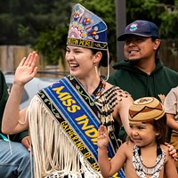 August &ndash; The Yurok Tribe honored Miss Indian World 2023 Tori McConnell of the Yurok Tribe and Karuk heritage while riding in a redwood canoe float in the morning parade at the 59th annual Klamath Salmon Festival. The 23-year-old McConnell wore the beaded crown of Miss Indian World 2023 awarded in April at the Gathering of Nations Pow Wow in Albuquerque, New Mexico. Born and raised in Eureka, McConnell  graduated from the University of California at Davis with a Native American studies major.