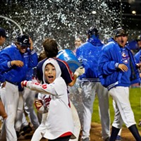 The Crabbies having another Gatorade shower after a big walk-off win.