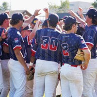 The Crabs celebrate a big series win.